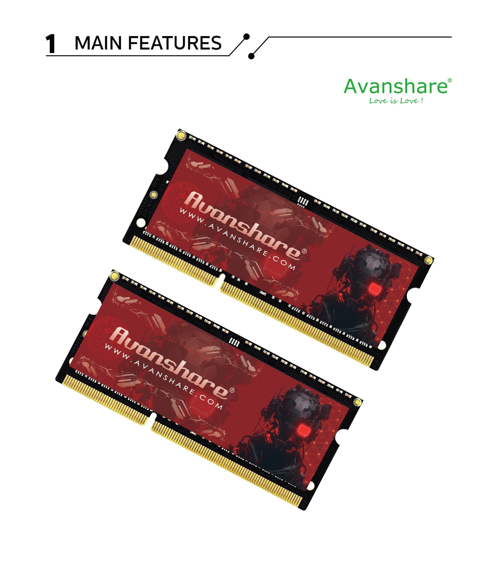 Ddr4 3200 16Gb - Pamięć RAM Avanshare DDR5 DDR4 DDR3